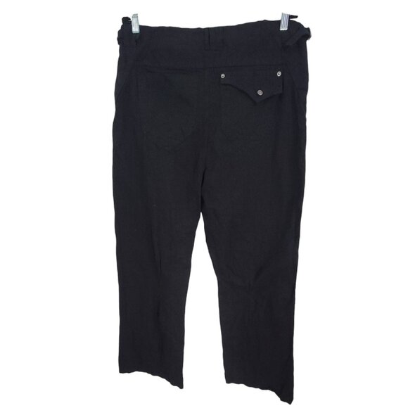 Jaded London Women Black Wide Leg Pants Flat Front‎ Double Button Waist Size W36 - Picture 2 of 10